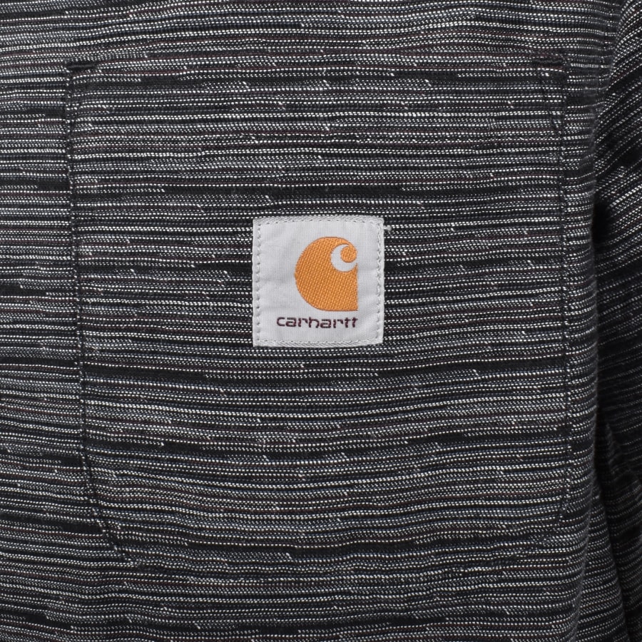 Image number 3 for Carhartt WIP Gellar Striped Shirt Rinsed Black