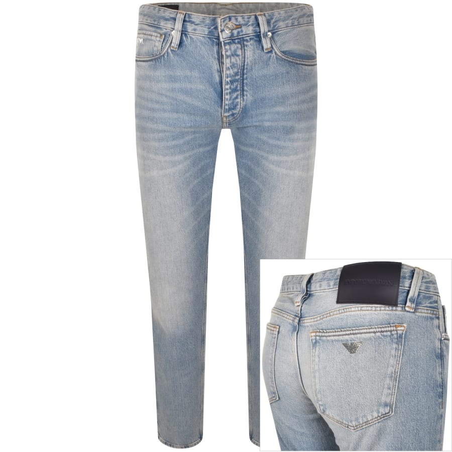 Image number 1 for Emporio Armani J75 Slim Fit Jeans Blue Denim
