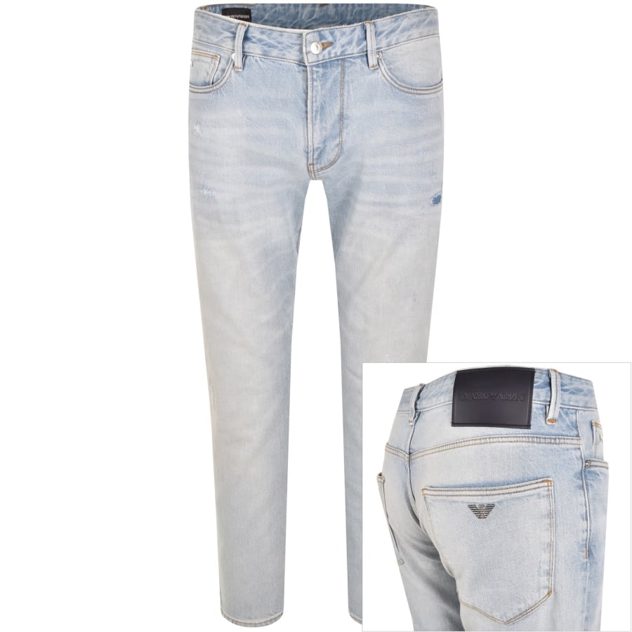 Image number 1 for Emporio Armani J06 Slim Fit Jeans Blue