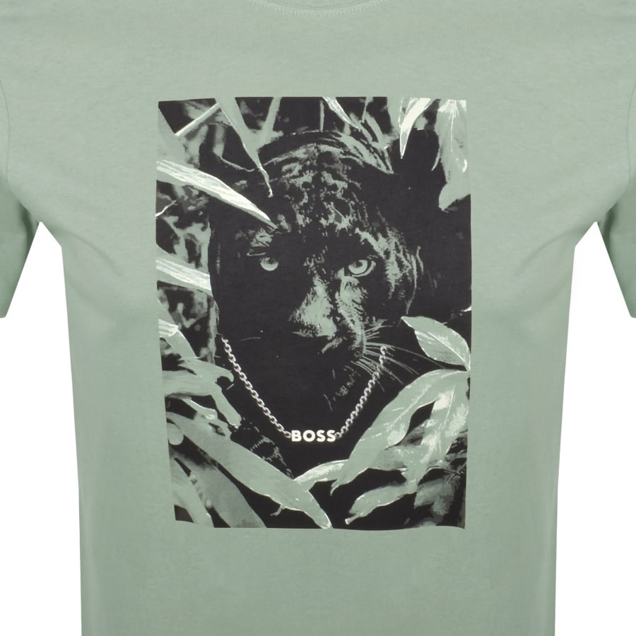 Image number 3 for BOSS Te Animali T Shirt Green