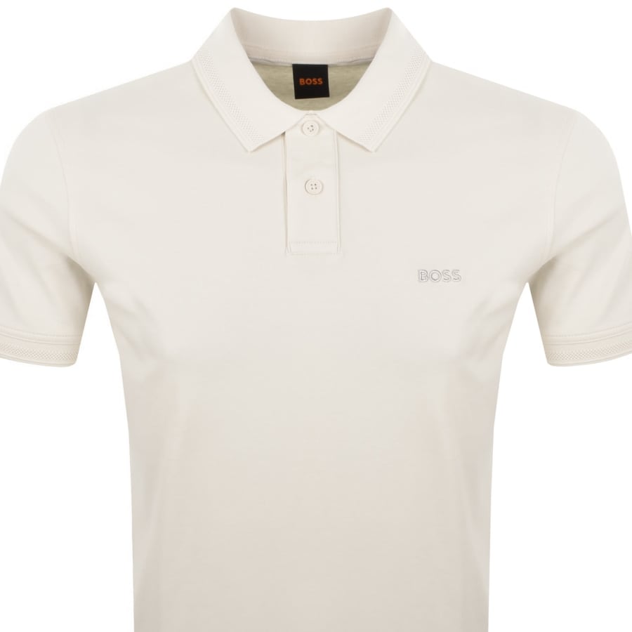 Image number 2 for BOSS Pe Interlock Polo T Shirt Pale Yellow