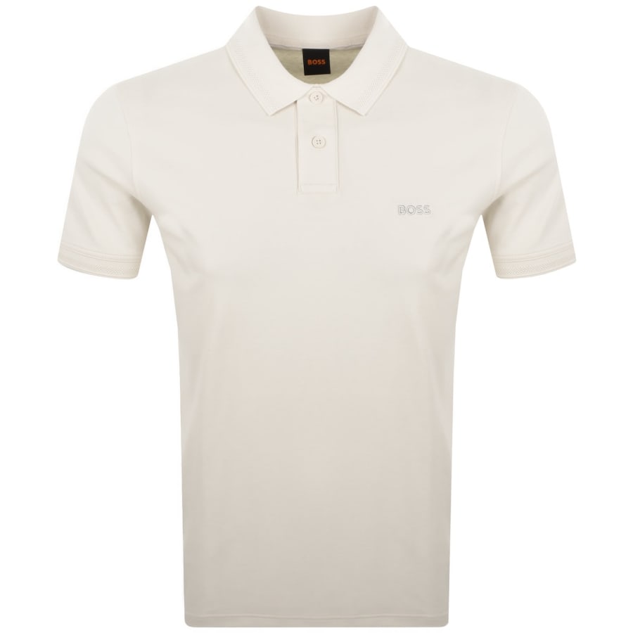 Image number 1 for BOSS Pe Interlock Polo T Shirt Pale Yellow