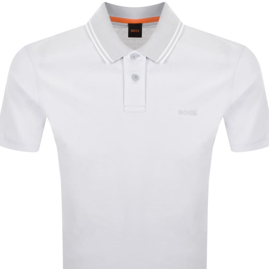 Image number 2 for BOSS Oxford New Polo T Shirt Light Grey