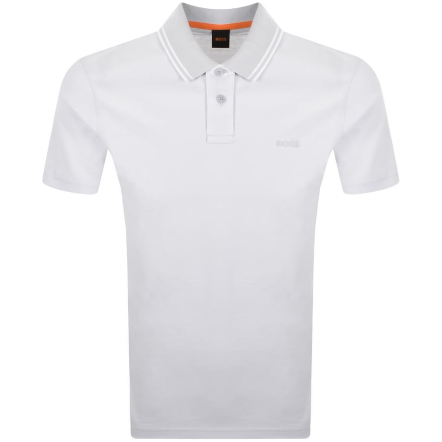 Image number 1 for BOSS Oxford New Polo T Shirt Light Grey