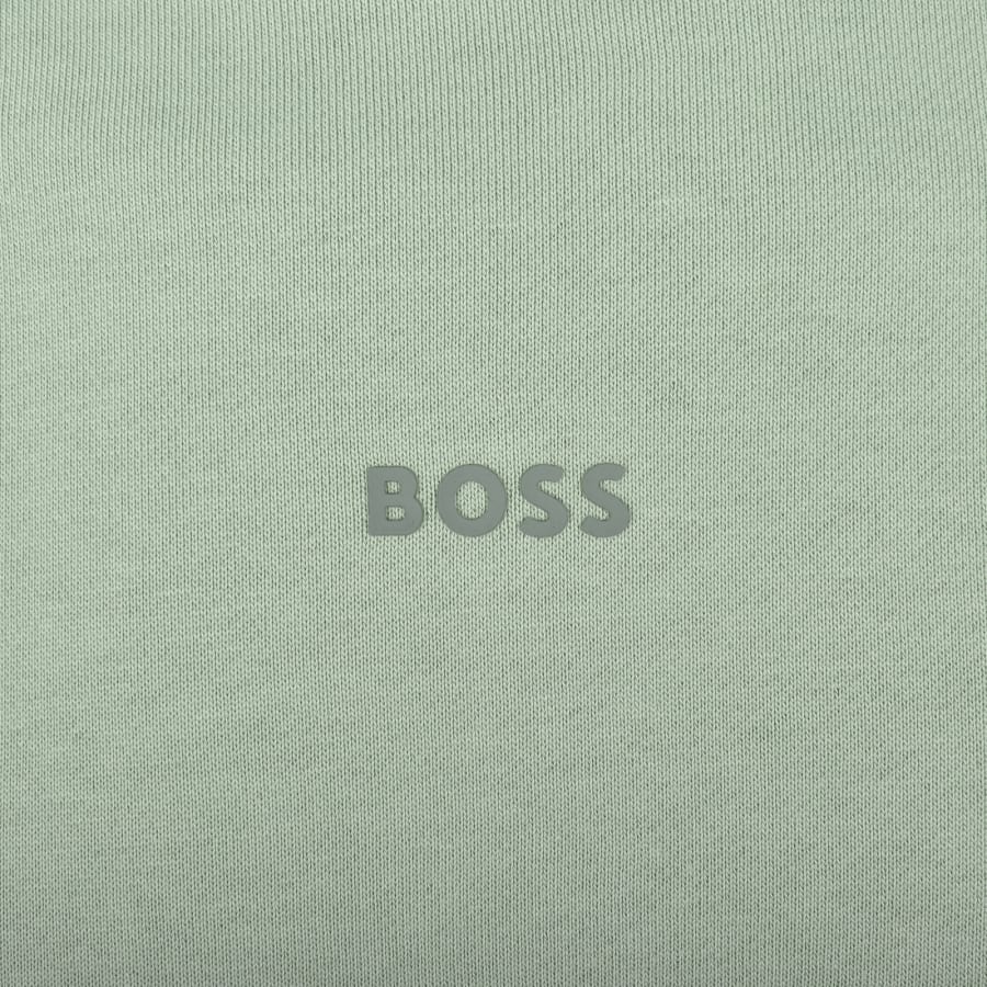Image number 3 for BOSS Wesmall Pullover Hoodie Green