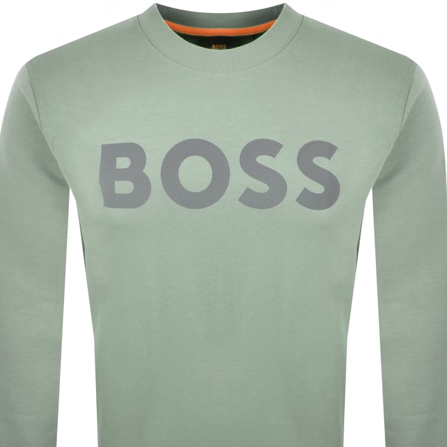 Image number 2 for BOSS We Basic Crew Neck Sweatshirt Green