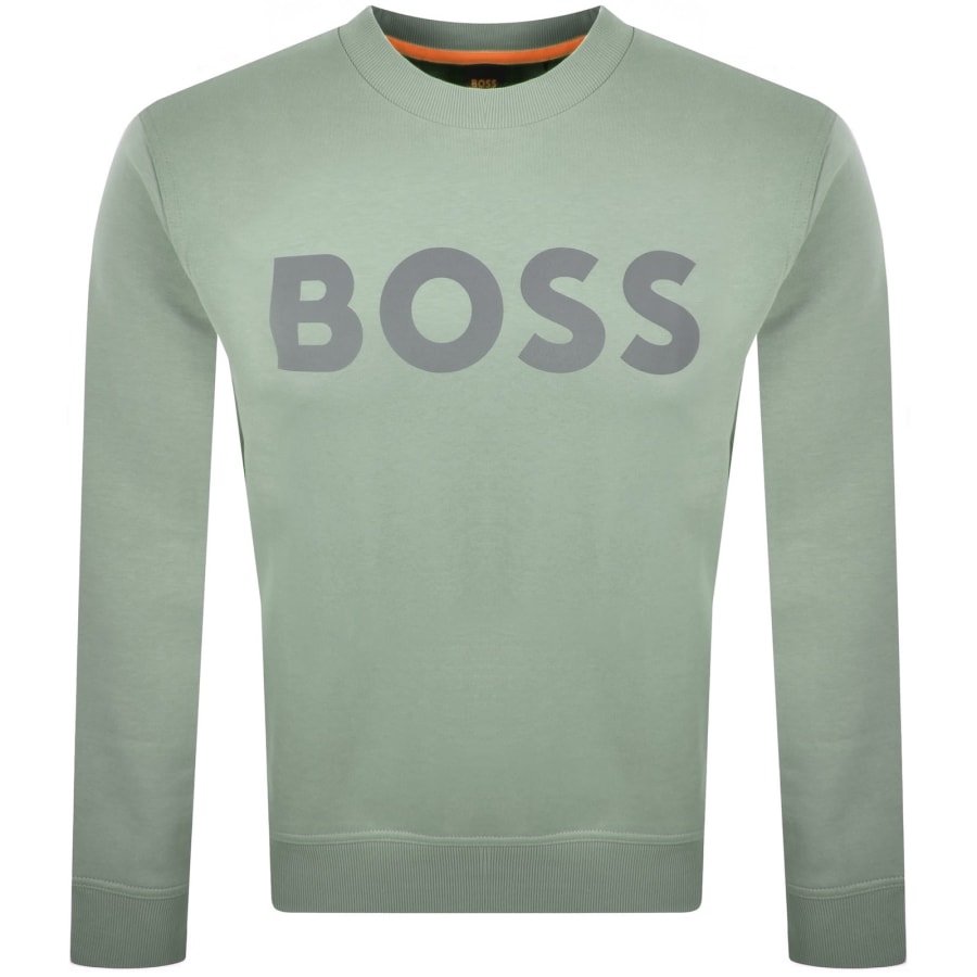 Image number 1 for BOSS We Basic Crew Neck Sweatshirt Green
