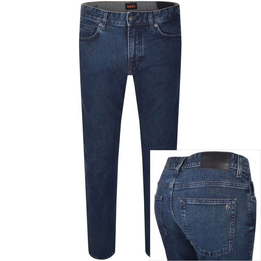 Image number 1 for BOSS Delaware Slim Fit Jeans Navy