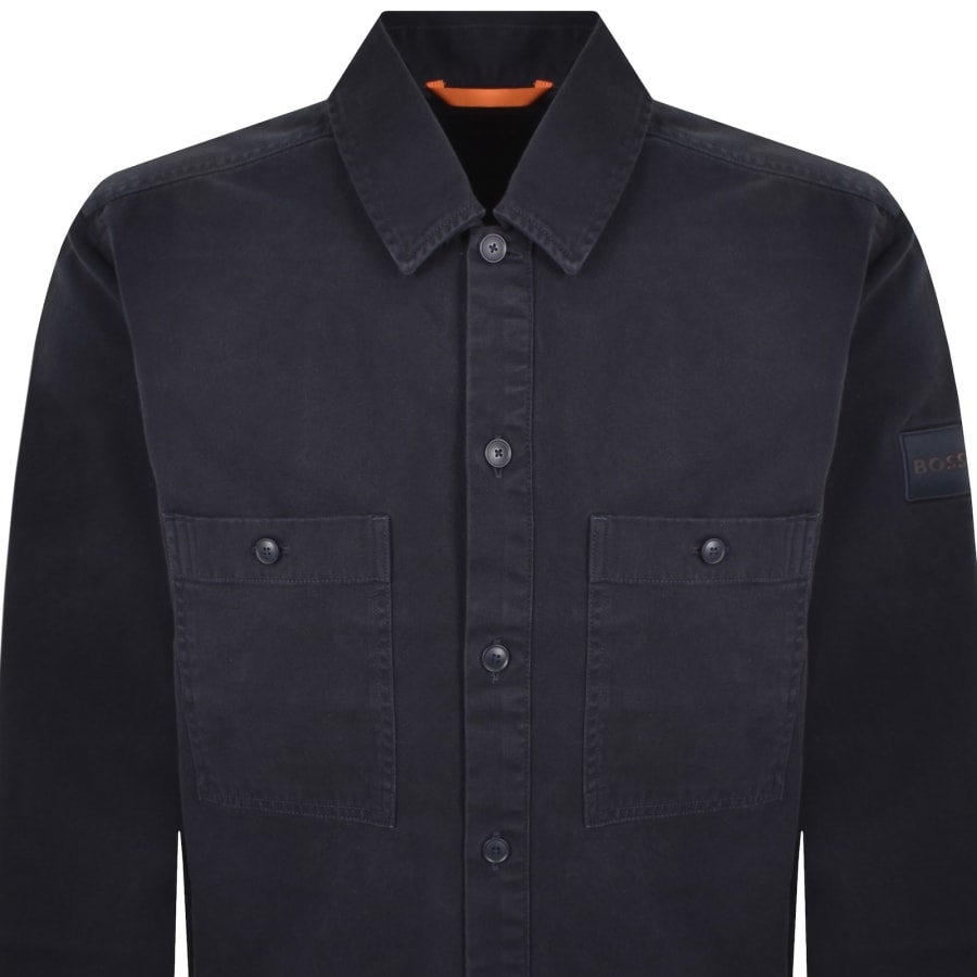 Image number 3 for BOSS Locky 2 Overshirt Dark Blue