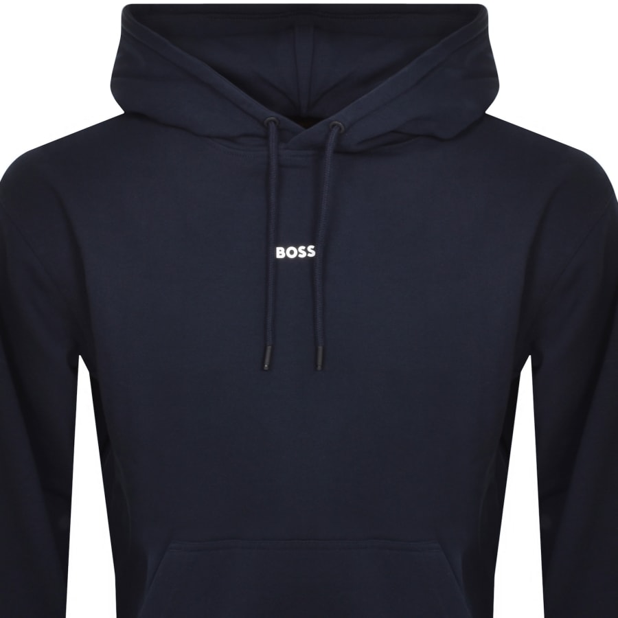 Image number 2 for BOSS Wetalk Pullover Hoodie Navy