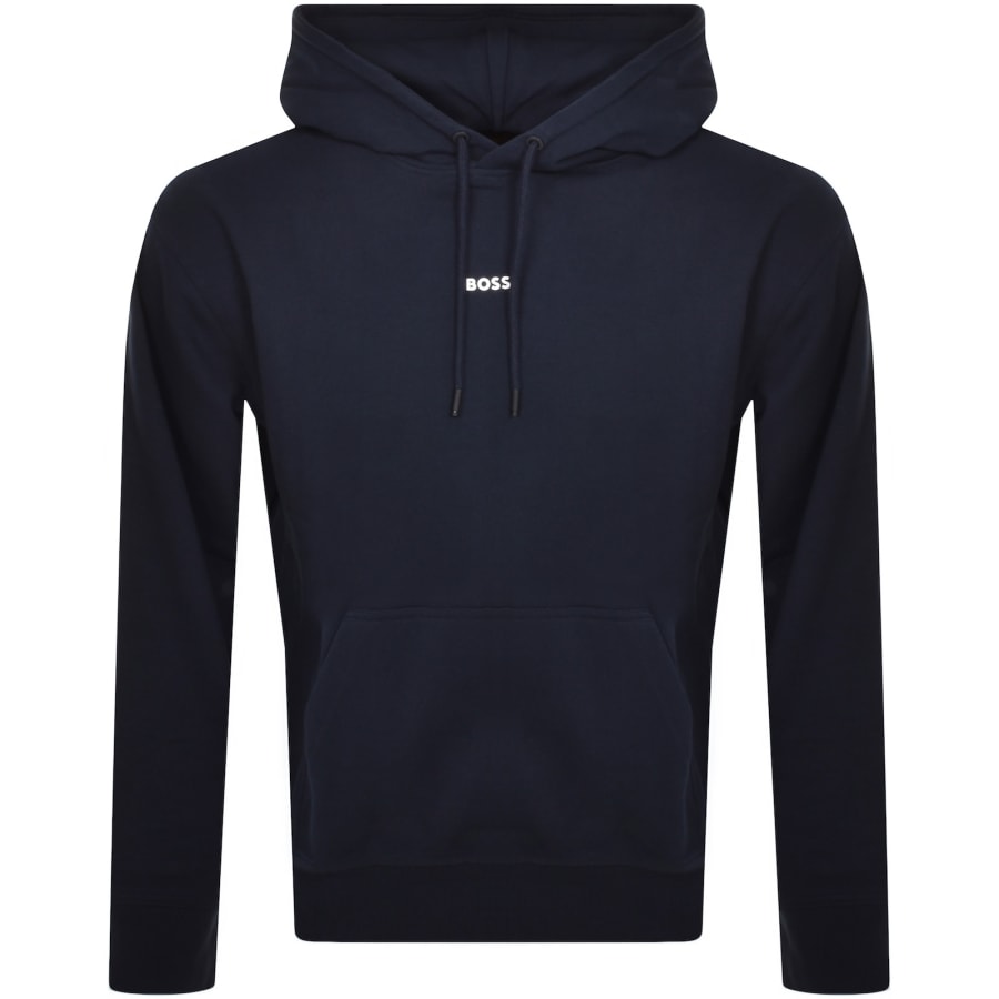 Image number 1 for BOSS Wetalk Pullover Hoodie Navy