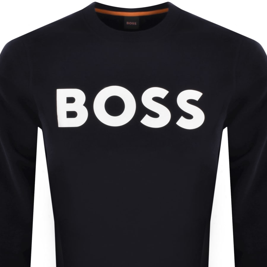 Image number 2 for BOSS Webasic Crew Neck Sweatshirt Navy
