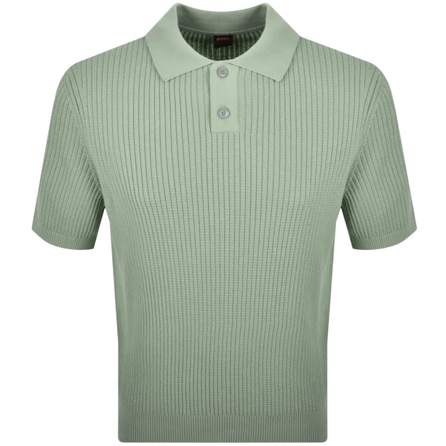 Image number 1 for BOSS Akoppo Knit Polo Shirt Green