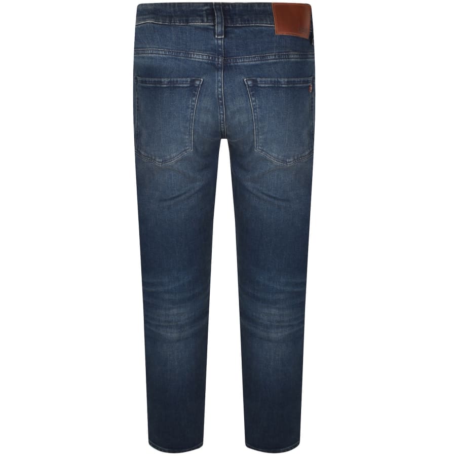 Image number 3 for BOSS Maine Regular Fit Dark Wash Jeans Blue