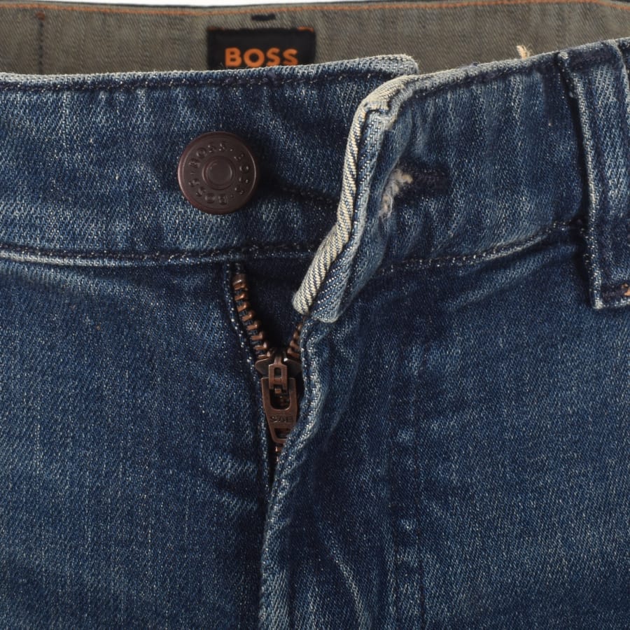 Image number 5 for BOSS Maine Regular Fit Dark Wash Jeans Blue