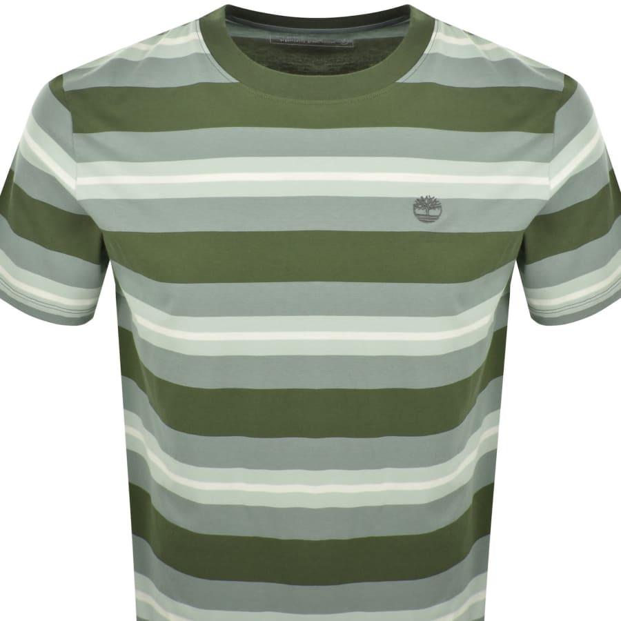 Image number 2 for Timberland Striped T Shirt Leaf Green