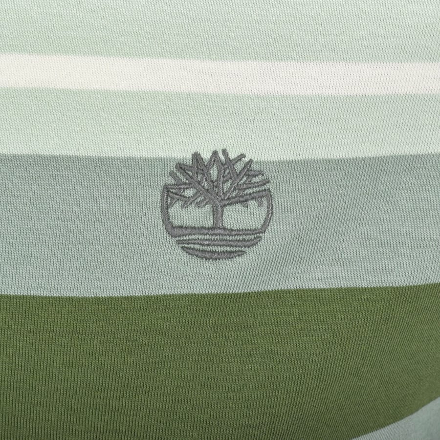 Image number 3 for Timberland Striped T Shirt Leaf Green