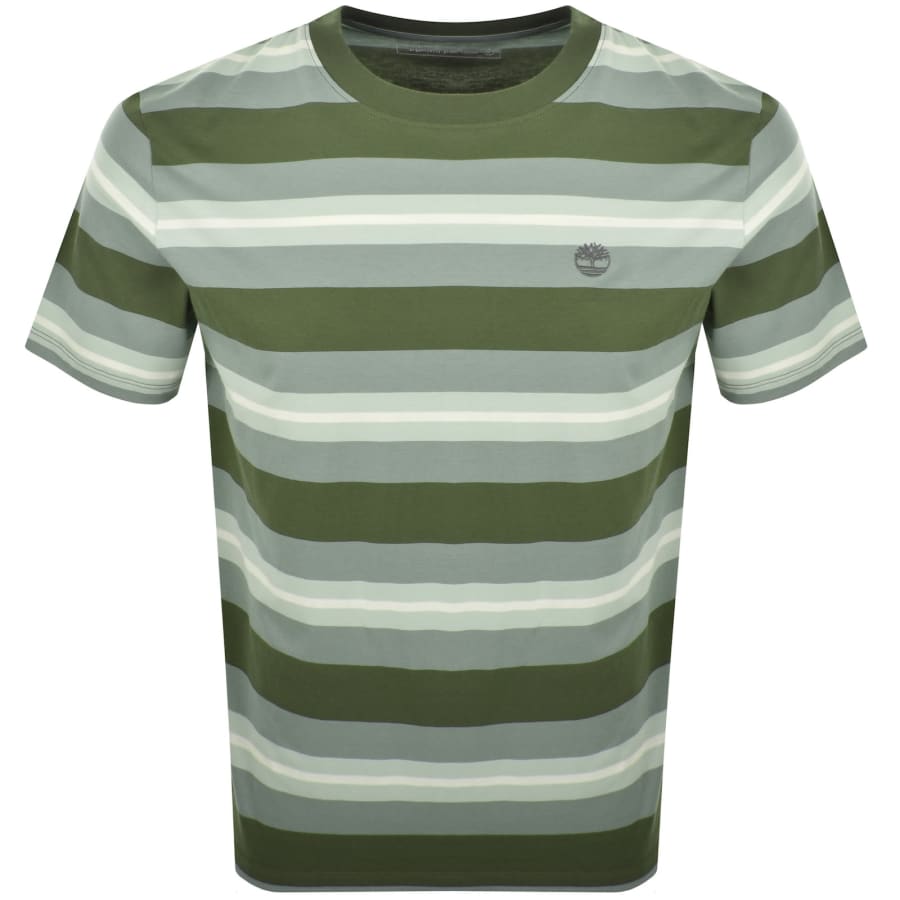 Image number 1 for Timberland Striped T Shirt Leaf Green
