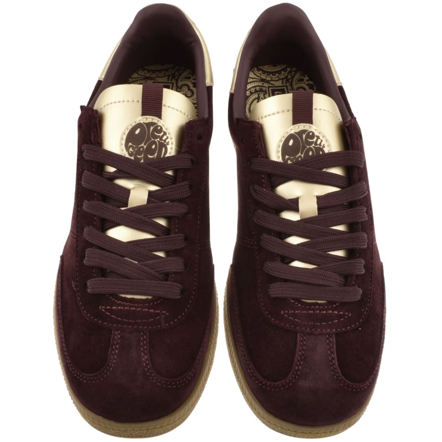 Image number 3 for Pretty Green Reunion Ramblas Trainers Maroon