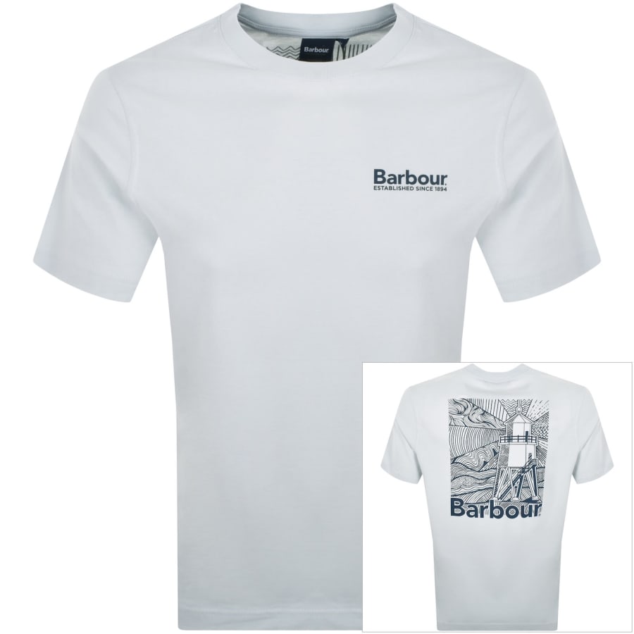 Image number 1 for Barbour Moonwell T Shirt Bleached Blue