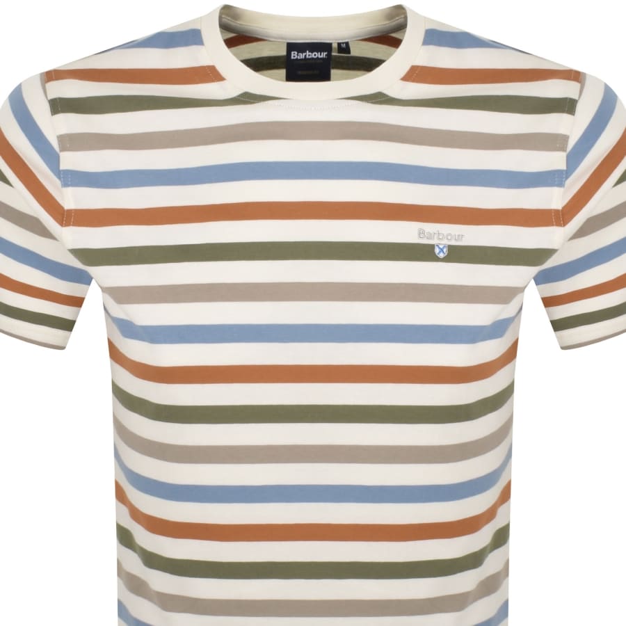 Image number 2 for Barbour Rokeby Stripe T Shirt White