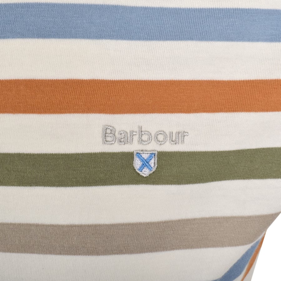 Image number 3 for Barbour Rokeby Stripe T Shirt White