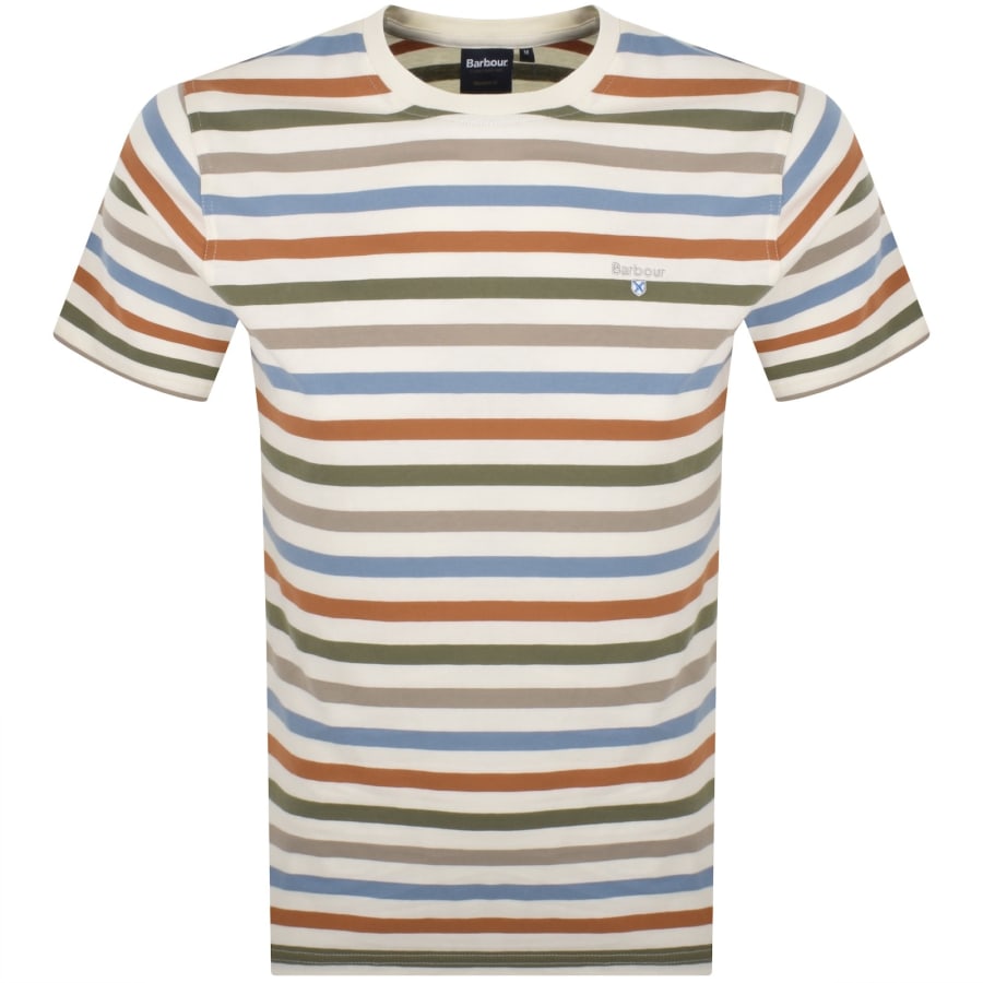 Image number 1 for Barbour Rokeby Stripe T Shirt White