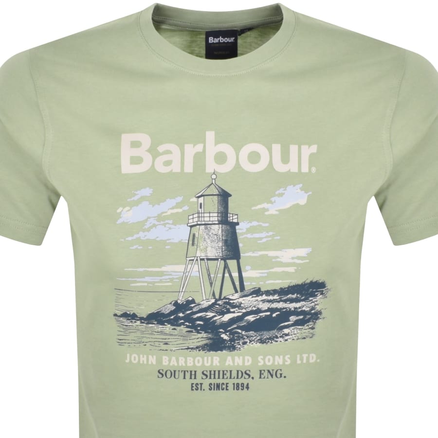 Image number 2 for Barbour Harbourside T Shirt Seagrass Green