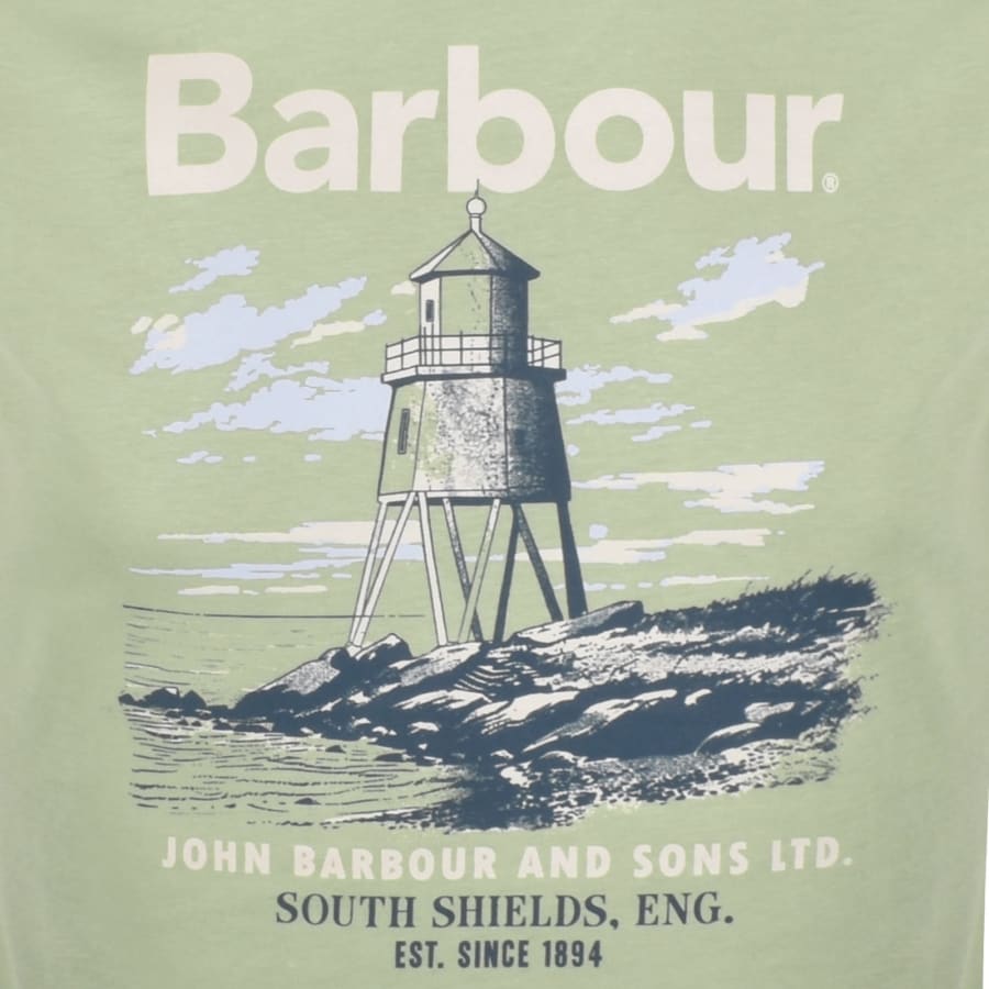Image number 3 for Barbour Harbourside T Shirt Seagrass Green