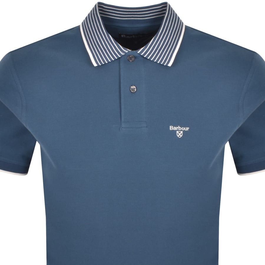 Image number 2 for Barbour Denwick Polo T Shirt Dark Denim