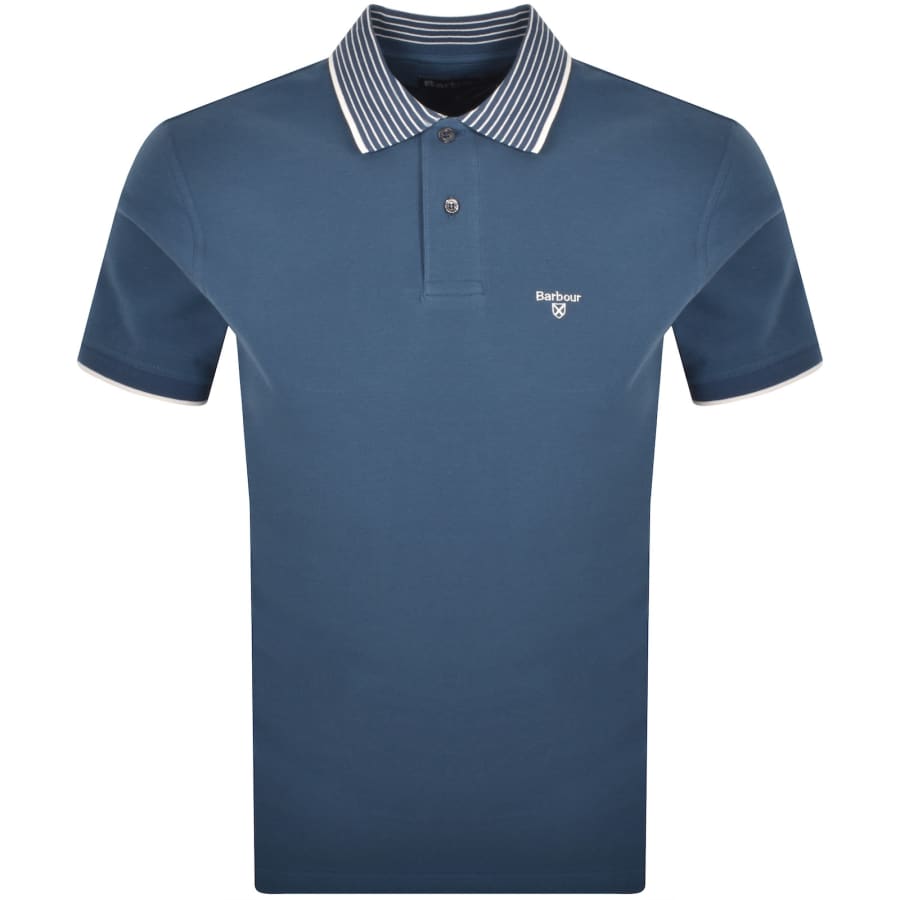 Image number 1 for Barbour Denwick Polo T Shirt Dark Denim