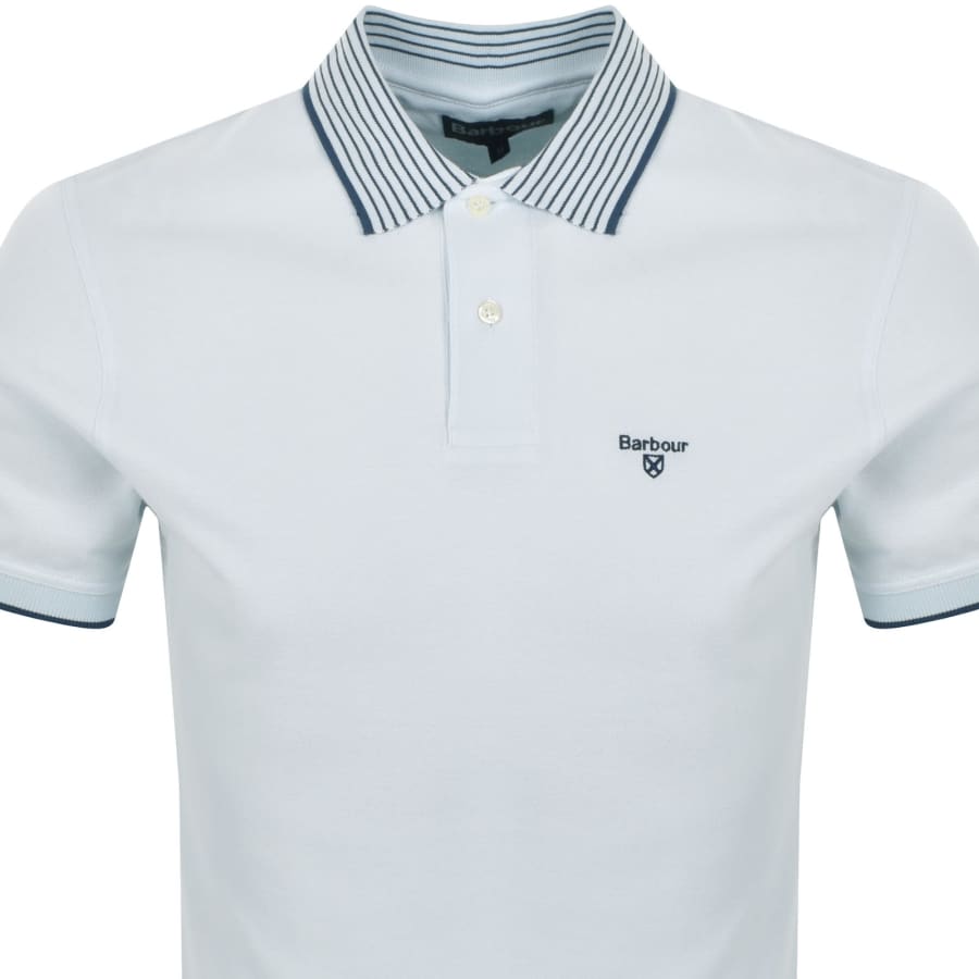 Image number 2 for Barbour Denwick Polo T Shirt Bleached Blue