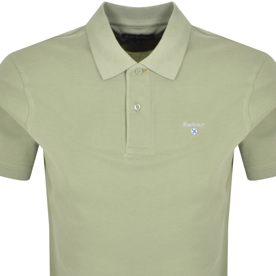 Image number 2 for Barbour Sports Polo T Shirt Seagrass Green