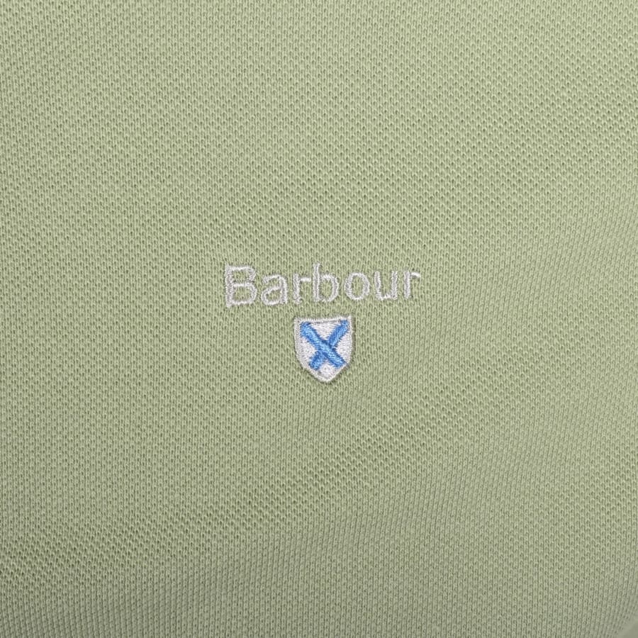 Image number 3 for Barbour Sports Polo T Shirt Seagrass Green