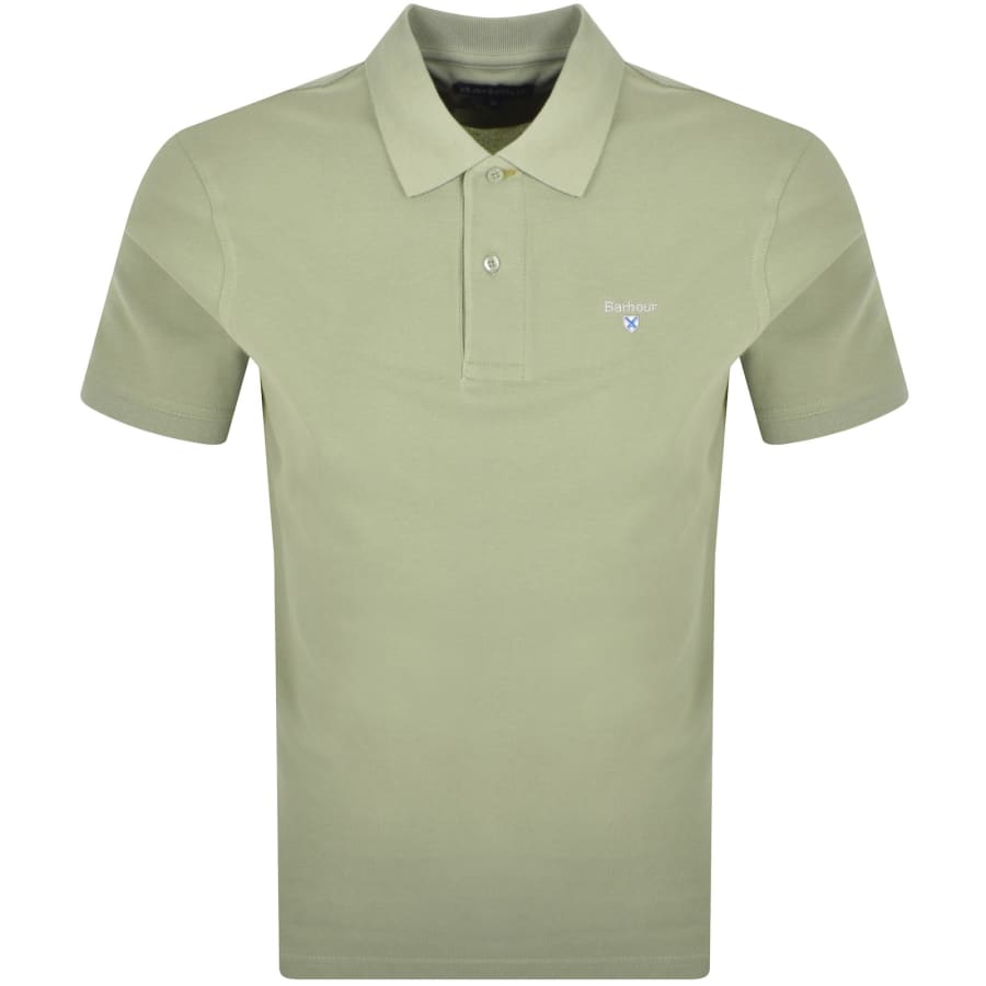 Image number 1 for Barbour Sports Polo T Shirt Seagrass Green