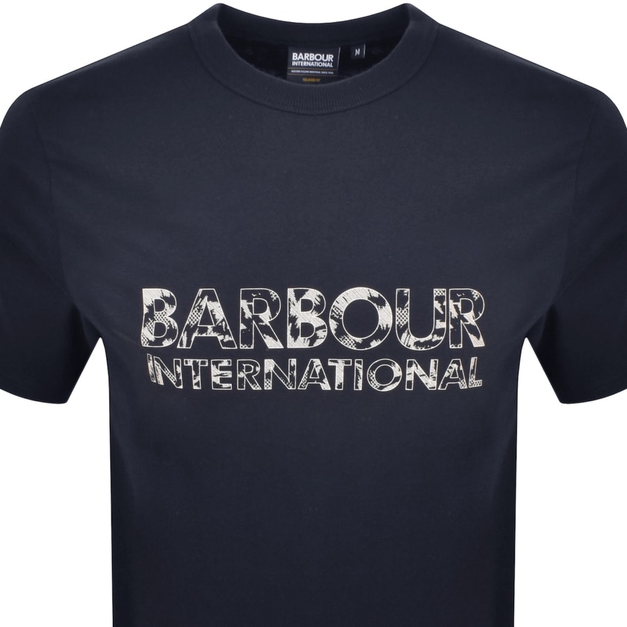 Image number 2 for Barbour International Bento Graphic T Shirt Navy