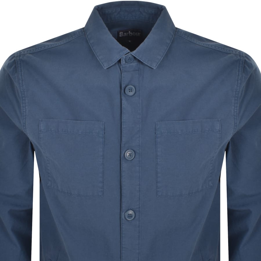 Image number 2 for Barbour Rickfell Ripstop Overshirt Dark Denim