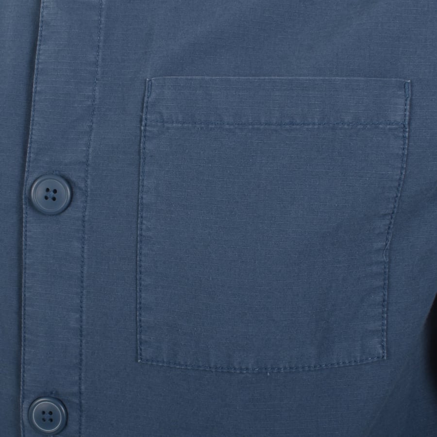 Image number 3 for Barbour Rickfell Ripstop Overshirt Dark Denim