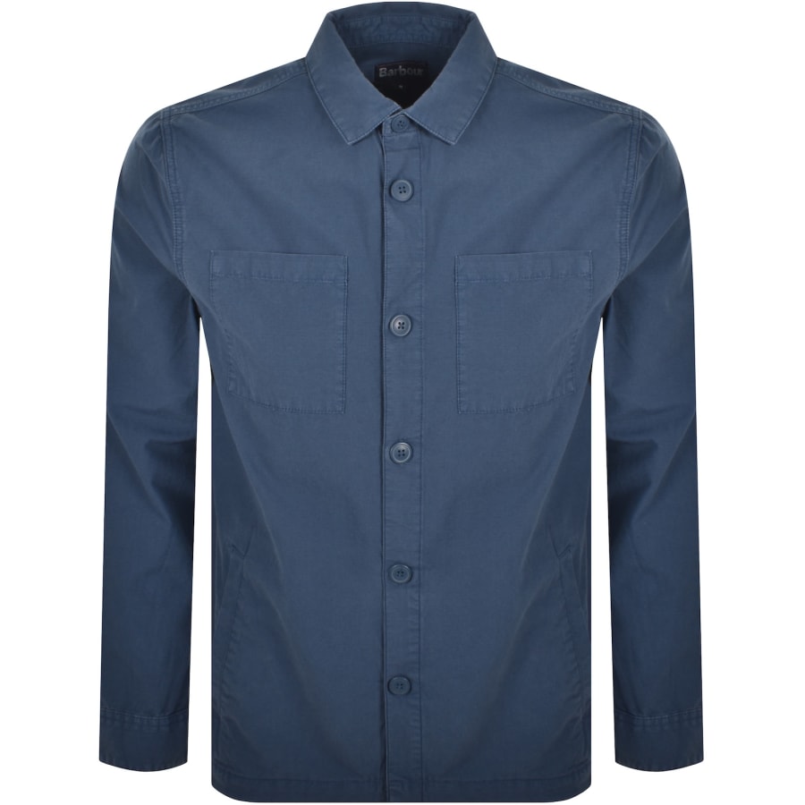 Image number 1 for Barbour Rickfell Ripstop Overshirt Dark Denim