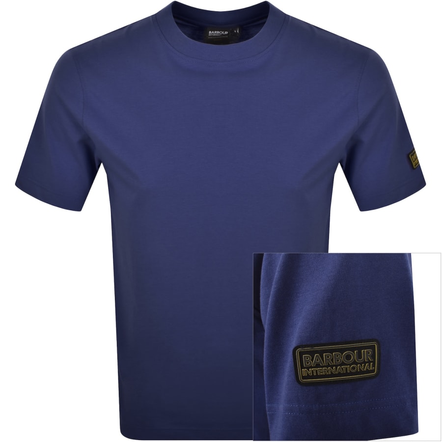 Image number 1 for Barbour International Outline T Shirt Navy