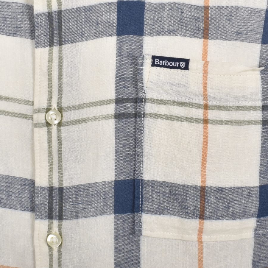 Image number 3 for Barbour Croft Short Sleeved Shirt Sea Haze Tartan
