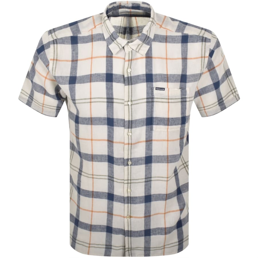 Image number 1 for Barbour Croft Short Sleeved Shirt Sea Haze Tartan