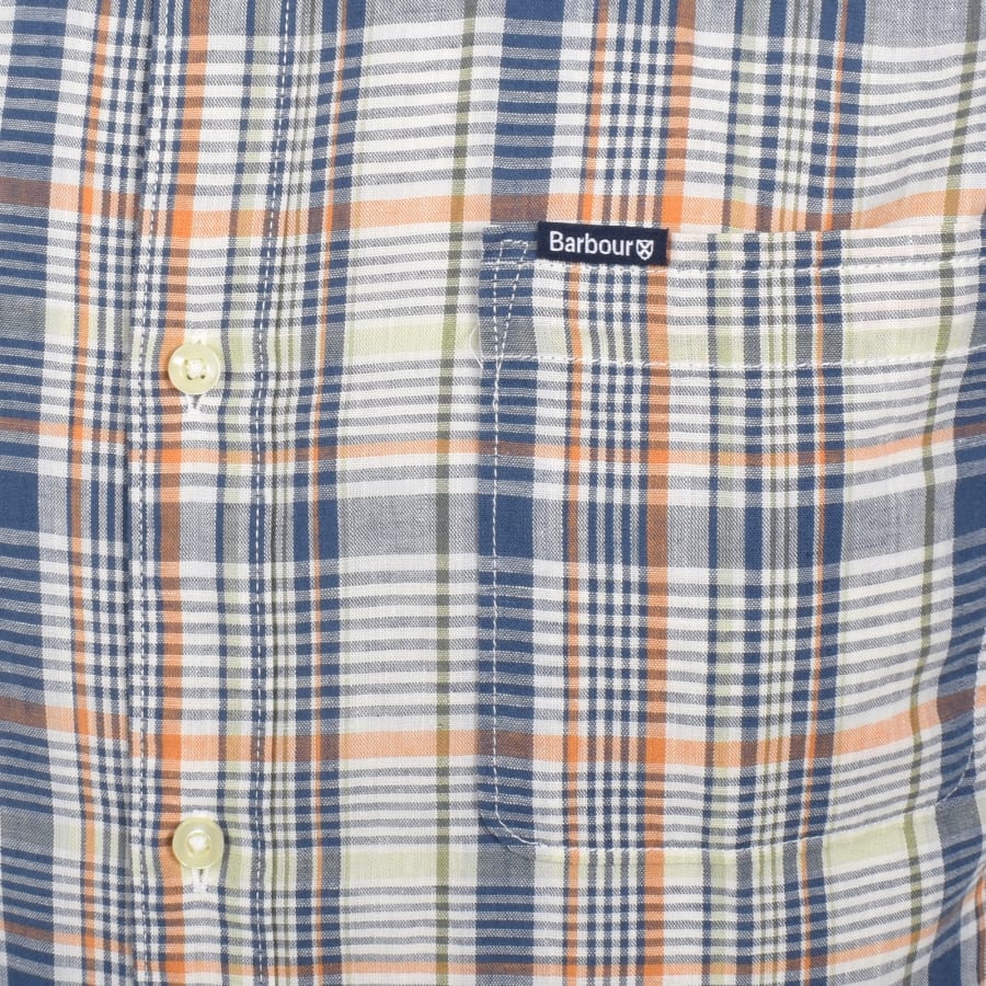 Image number 3 for Barbour Elton Short Sleeved Shirt Dark Denim