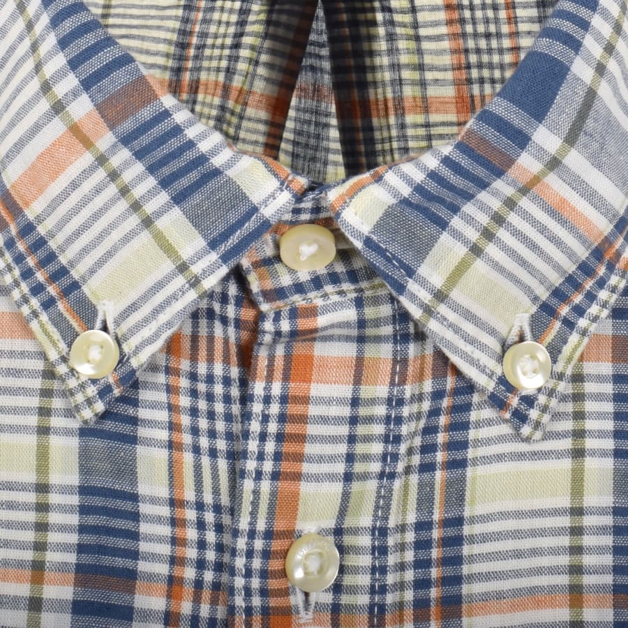 Image number 4 for Barbour Elton Short Sleeved Shirt Navy
