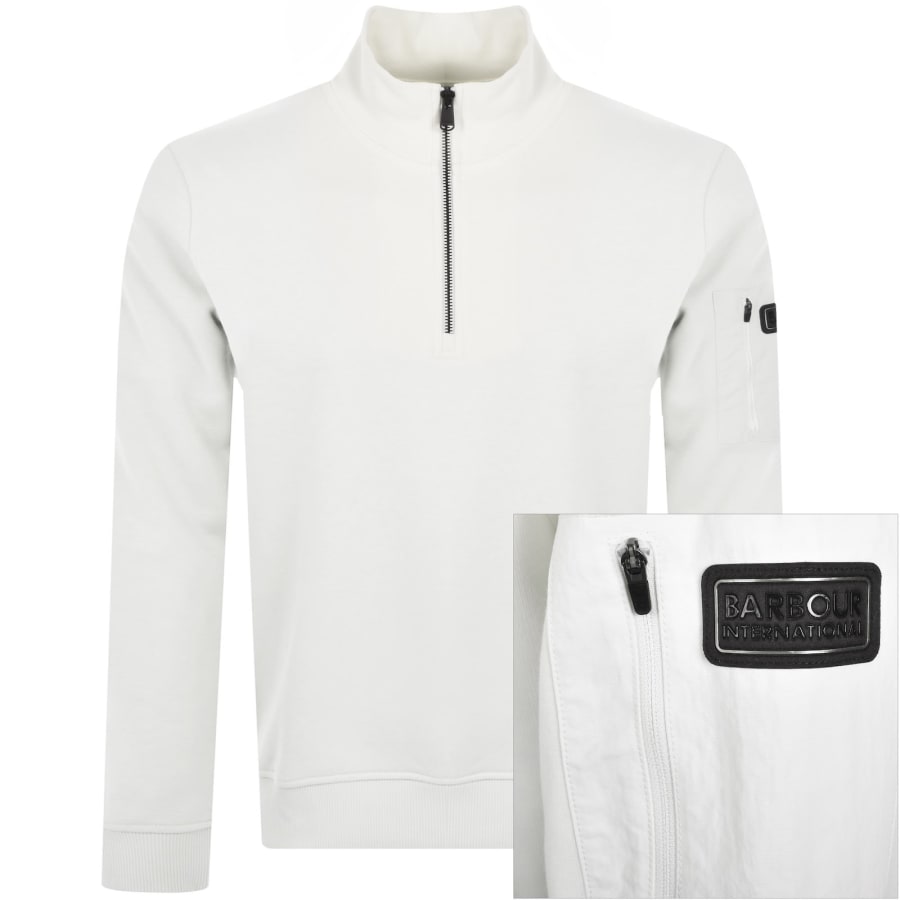 Image number 1 for Barbour International Ewan Sweatshirt White