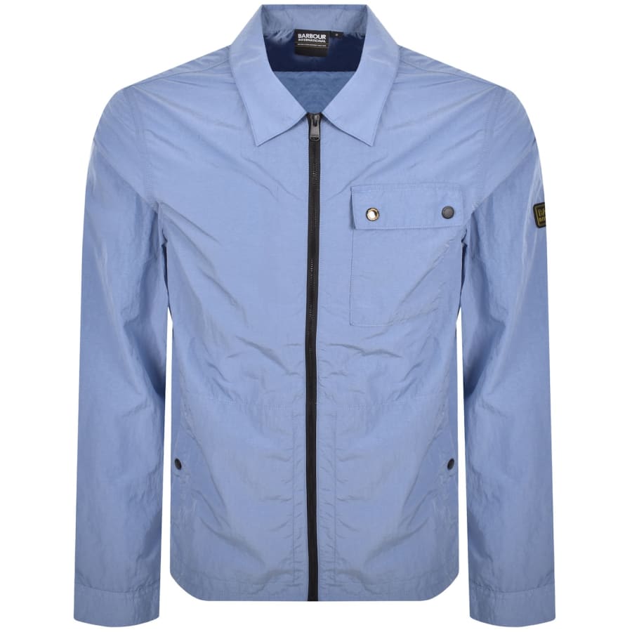 Image number 2 for Barbour International Inline Overshirt Blue