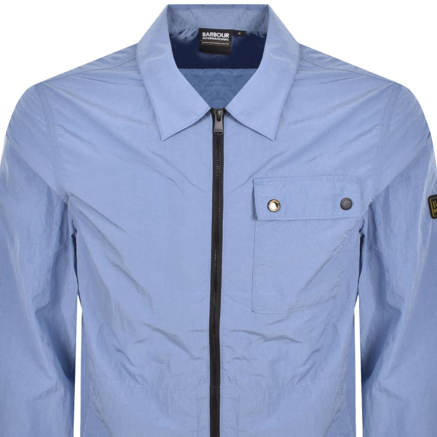 Image number 3 for Barbour International Inline Overshirt Blue