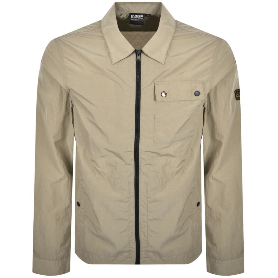 Image number 2 for Barbour International Inline Overshirt Khaki