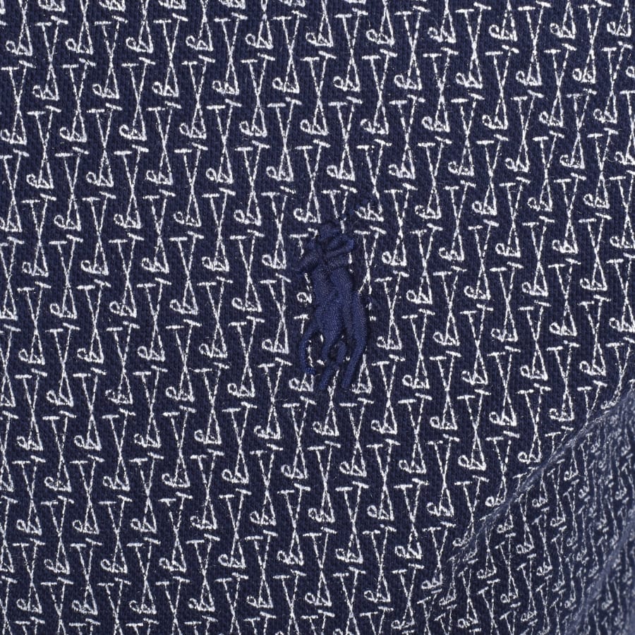 Image number 3 for Ralph Lauren Patterned Polo T Shirt Navy