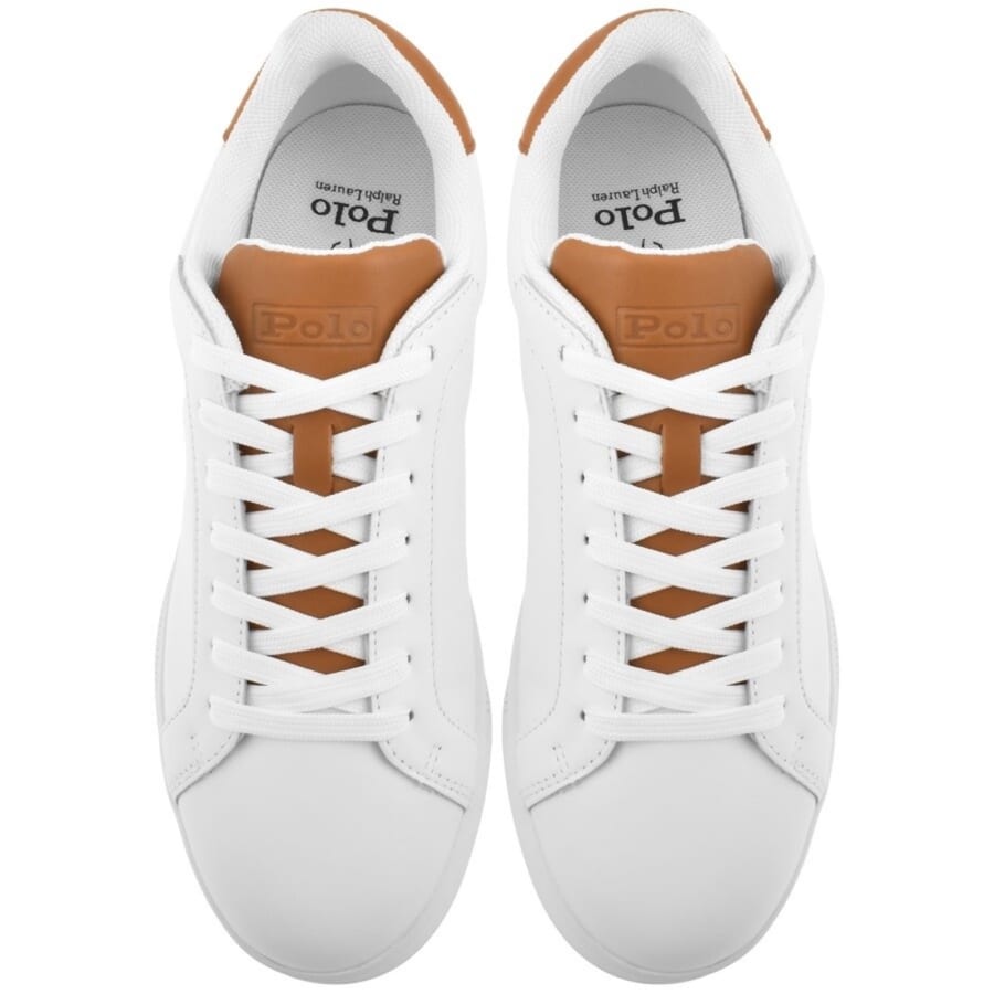Image number 3 for Ralph Lauren Heritage Court Trainers White